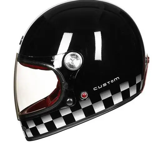 

Helmet Full Face Carbon Fiber Motocross Helmet Vintage Fully covered Motorcycle scooter autocycle Retro Ultralight ECE