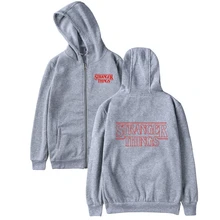 Stranger Things Print Loose Hooded Spring Jacket Women Casual Long Sleeve 4XL Plus Size Bomber Jacket Fashion Autumn Coats