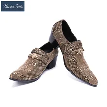 Christia Bella Novos Homens De Luxo Vestir Sapatos de Negócios Homem de Couro Genuíno Sapatos de Casamento Oxfords Sapato Social Masculino Sapatos de Salto Alto