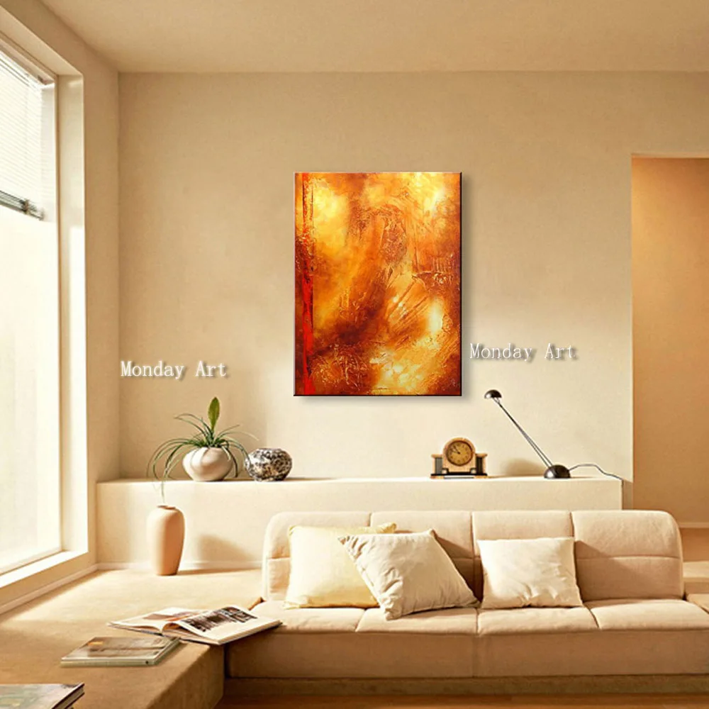 

High quality handmade Abstract painting Nordic Style Gold Oil Painting Home Decoration Canvas art Wall Pictures For Living Room