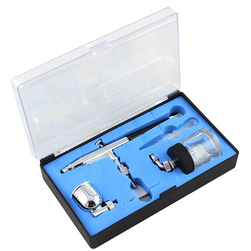 OPHIR Free Shipping 0.3mm Dual-Action Airbrush Spray Paint Adjustable White Mini Air Compressor Kit Makeup Nail_AC094W+AC005 OPHIR Free Shipping 0.3mm Dual-Action Airbrush Spray Paint Adjustable White Mini Air Compressor Kit Makeup Nail_AC094W+AC005
