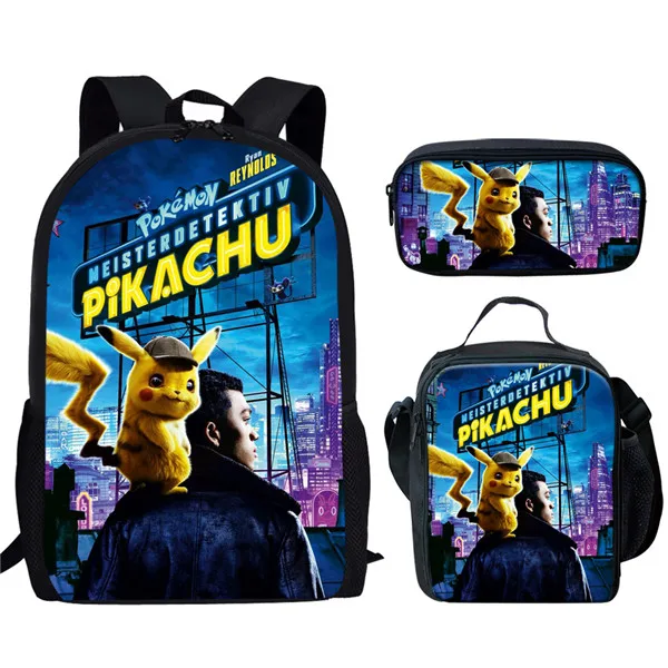 Популярный мультяшный рюкзак Пикачу, набор Mochilas, ранец, рюкзак для студента, Покемон, детский школьный рюкзак, книга для девочек и