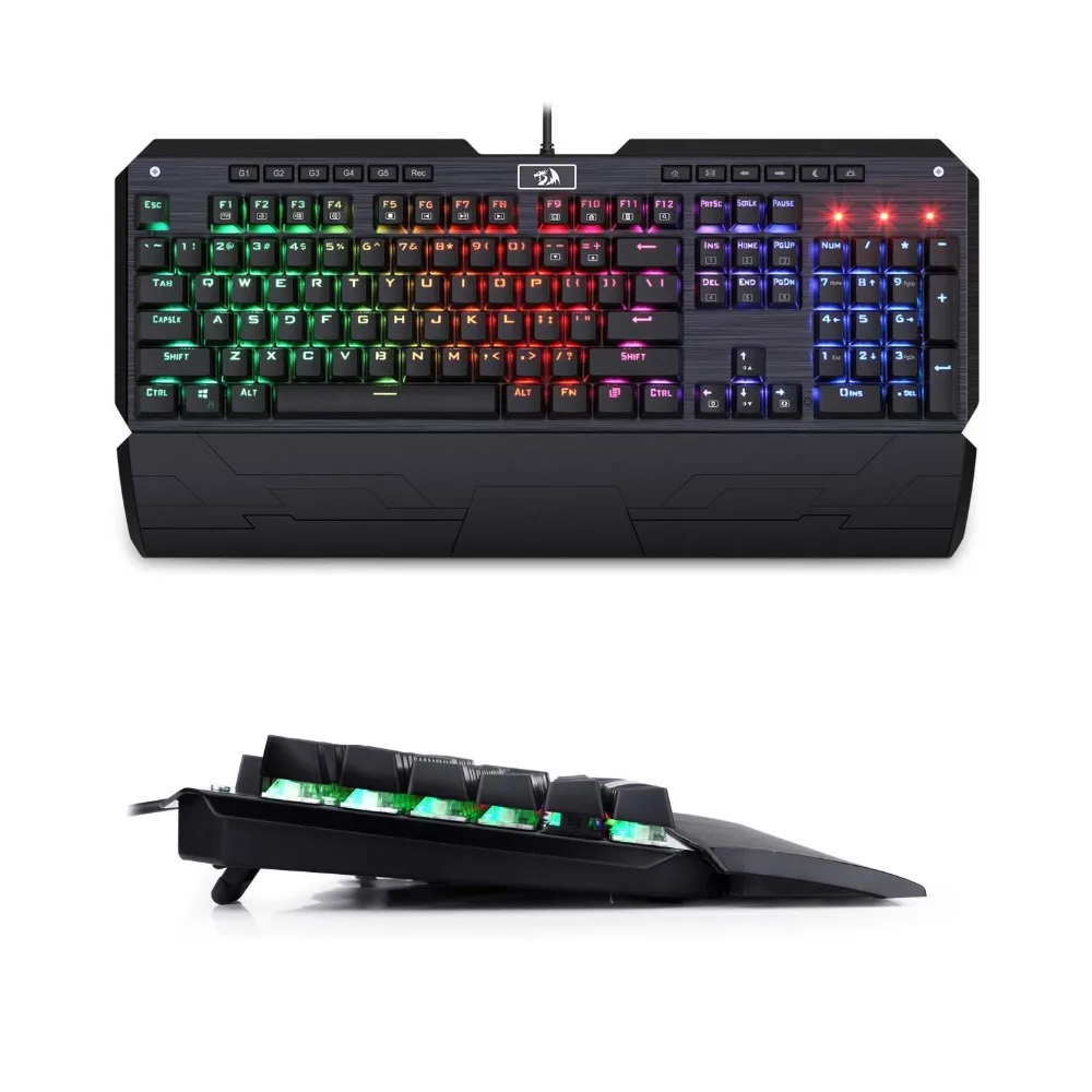 Механическая игровая клавиатура Redragon K555 RGB эргономичный дизайн светодиодный с