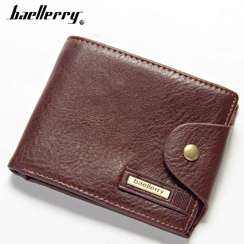 

Baellerry Men Wallets short Top PU Leather High Quality Men Purse Business Male Wallet Black Card Holder Men Wallet cartera