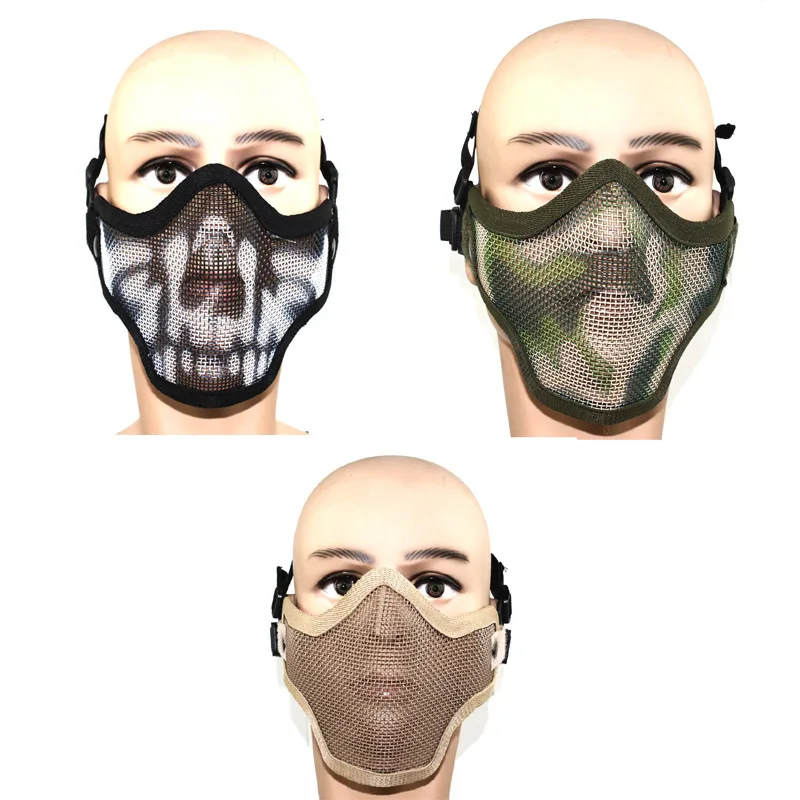 Half Lower Face Paintball Mask Hunting Shooting Tactical Protective