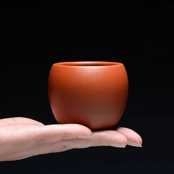 

real yixing zisha tea cup marked dahongpao clay master cups original ore redstoneware serving cup tea coffee cup set 60ml