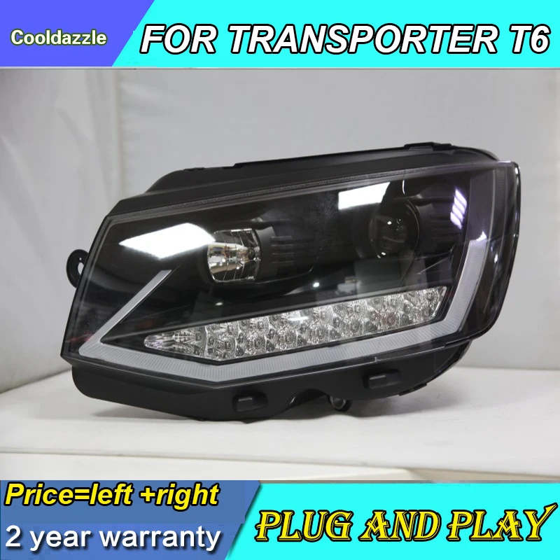 

For Volkswagen Transporter Caravelle Multivan T6 LED Headlight 2015 2016 2017 2018 Year Front Lamps With Daytime Running