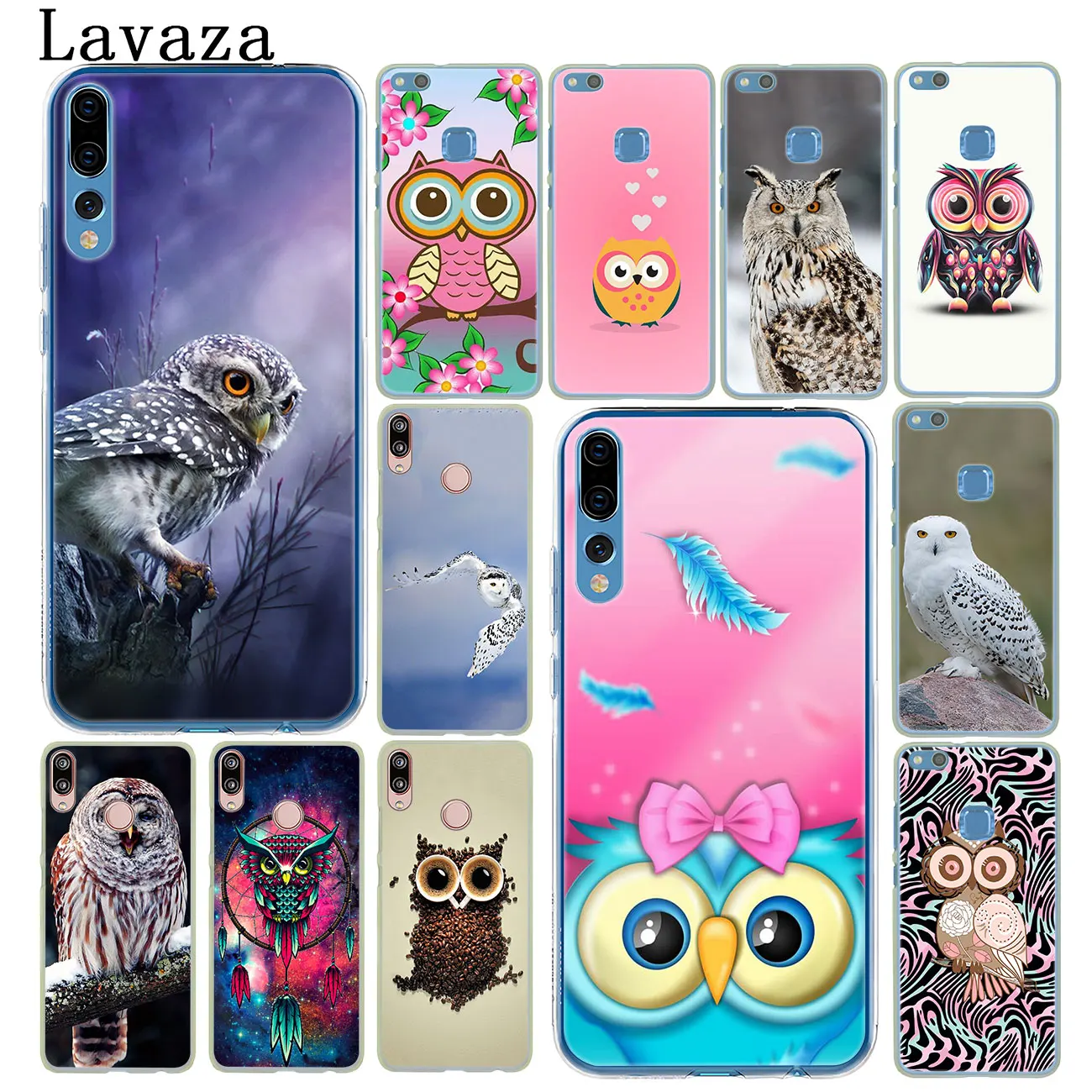 

Lavaza lovely cute owl Pink Anime Phone Case for Huawei P20 P9 P10 Plus P8 Mate 20 Pro 10 Lite Mini 2016 2017 P smart 2019 Cover