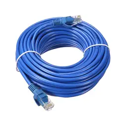 Cat5 65FT RJ45 разъем кабеля Ethernet 15 м для Cat5e Интернет сетевой патч кабель LAN приспособление для нанизывания на шнур для ПК компьютер синий