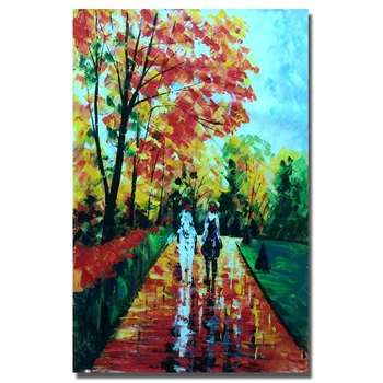 

Chinese Oil Painting Hand Painted Large Wall Pictures for Living Room Knife Canvas Painting no Framed Landscape Art