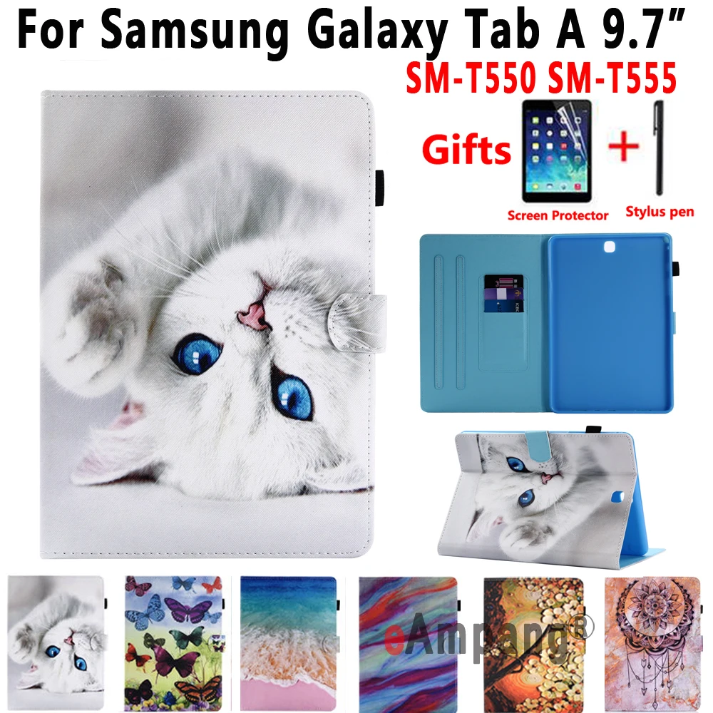 Умный чехол для Samsung Galaxy Tab A 9 7 T550 T555 P550 SM 7|Чехлы планшетов и электронных книг| |