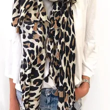 Женская модная брендовая леопардовая шаль из вискозы с кисточками, Женский мягкий теплый шарф с принтом, мусульманский хиджаб