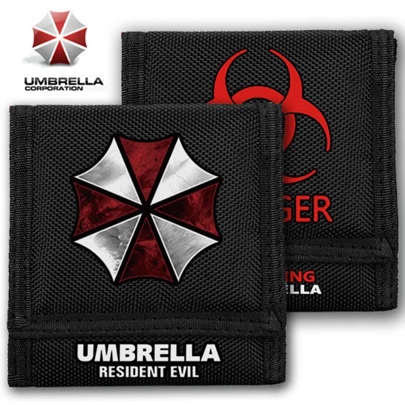 

MeanCat Resident Evil Wallets Danger Warming Umbrella Corporation Money Bags for Collection and Fans