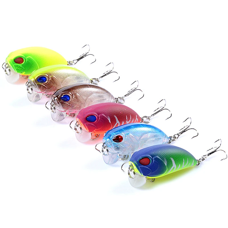 

1pcs Topwater Fishing Lures Wobblers 5cm 7.1g Crankbait Artificial Hard Bait 3D Eyes Pesca Bass Swimbait Minnows carp fishing
