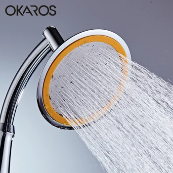 

OKAROS Bathroom 6 Inch Water saving Shower Head High Pressure Handheld SPA bath shower head Filter water Spray nozzle duche