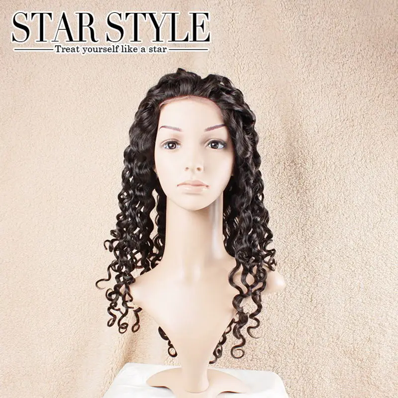 

100% Unprocessed Deep Wave Brazilian Full Lace Human Hair Wig Glueless Full Lace Wigs Brazilian Virgin Hair Wigs Free Shipping