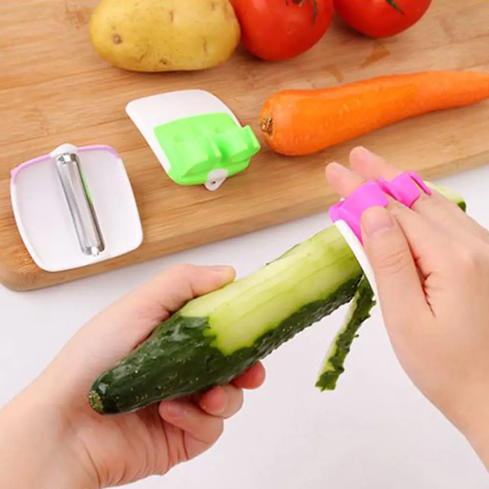 Finger Held Palm Peeler Easy Hold Vegetable Fruit Salad Slicer Kitchen Tool New Finger Held Palm Peeler Easy Hold Vegetable Fruit Salad Slicer Kitchen Tool New