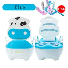 Портативный Детский горшок милая детская одежда с принтом милой коровы; горшок forToddler для приучения к горшку Туалет детская писсуары Детские унитаз# G7