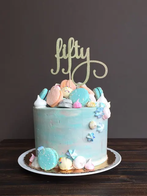 fifty cake topper cupcake toppers 50th birthday party decor