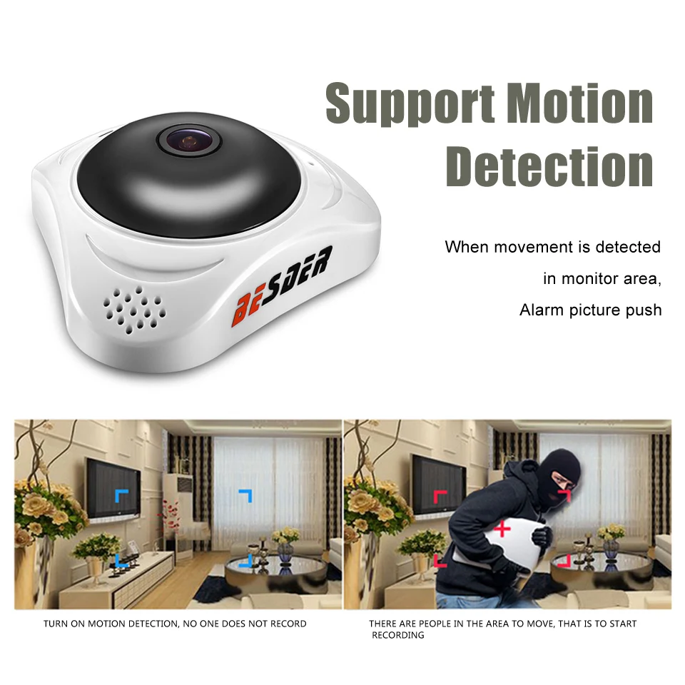 BESDER HD 960P VR Wi Fi камера 360 3D панорамная двухсторонняя IP с объективом рыбий глаз МП