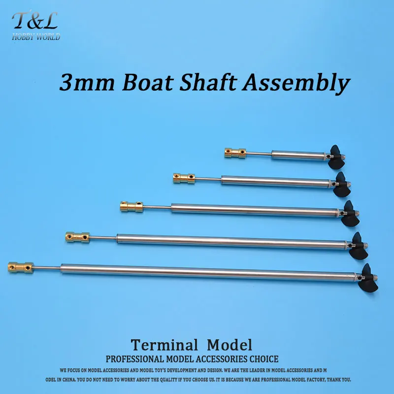 Model Boat 3mm Ship Shaft Stainless Steel Boat Shaft Drive Shaft +Two