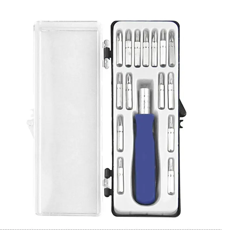 

Multi-function Screwdriver Set With 16pcs Precision Magnetic Screwdriver Bits for SmartPhones Computers Notebooks Repairing