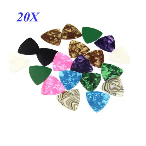 

20 X Acoustic Bulk Celluloid Electric Smooth Guitar Pick Picks Plectrum 0.46mm