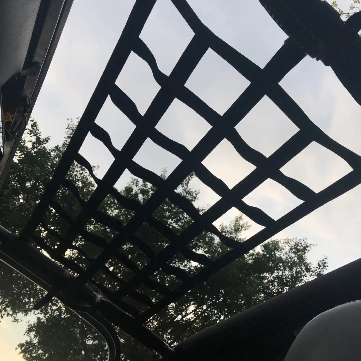 Черная ткань Оксфорд многофункциональная волшебная наклейка на крышу для хранения гамак защитная сетка на крышу 4X10 сетка подходит для Jeep Wrangler
