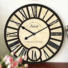 Vintage home decor large wall clock roman numerals frozen living room decoration wall clock gift orologi