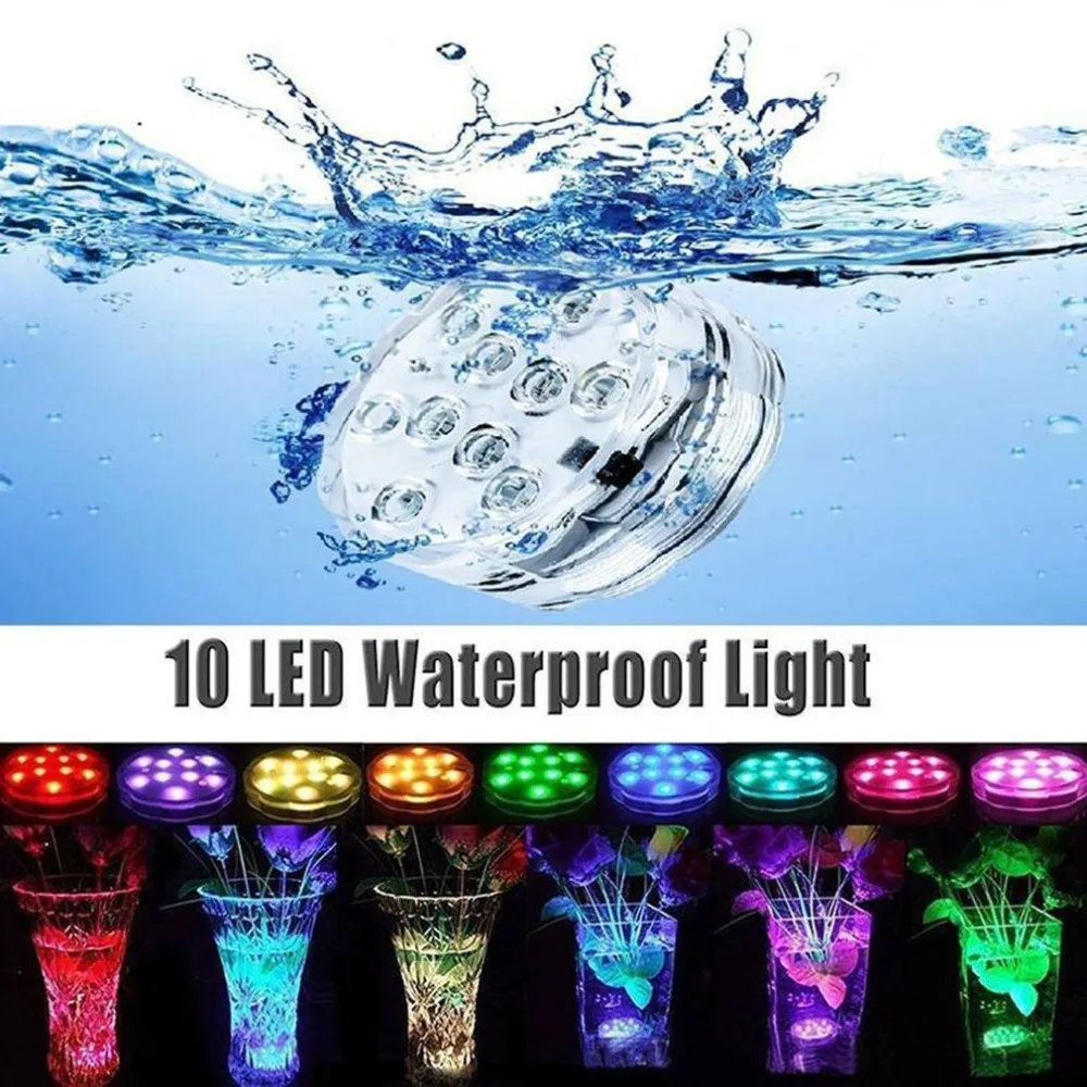 4pcs/set RGB Submersible Light Underwater LED Light Swimming Pool Light