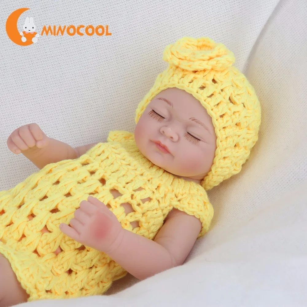 

28cm Silicone Reborn Baby Doll kids Playmate Gift For babys 11 Inch Baby Alive Soft Toys For Bouquets Doll Bebe Reborn