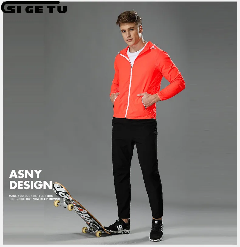 

Sport Running Training Tracksuit Set Autumn/winter Men Sport wear Joggers Fitness Bodybuilding Mens zipper Hoodies+Pants Suit