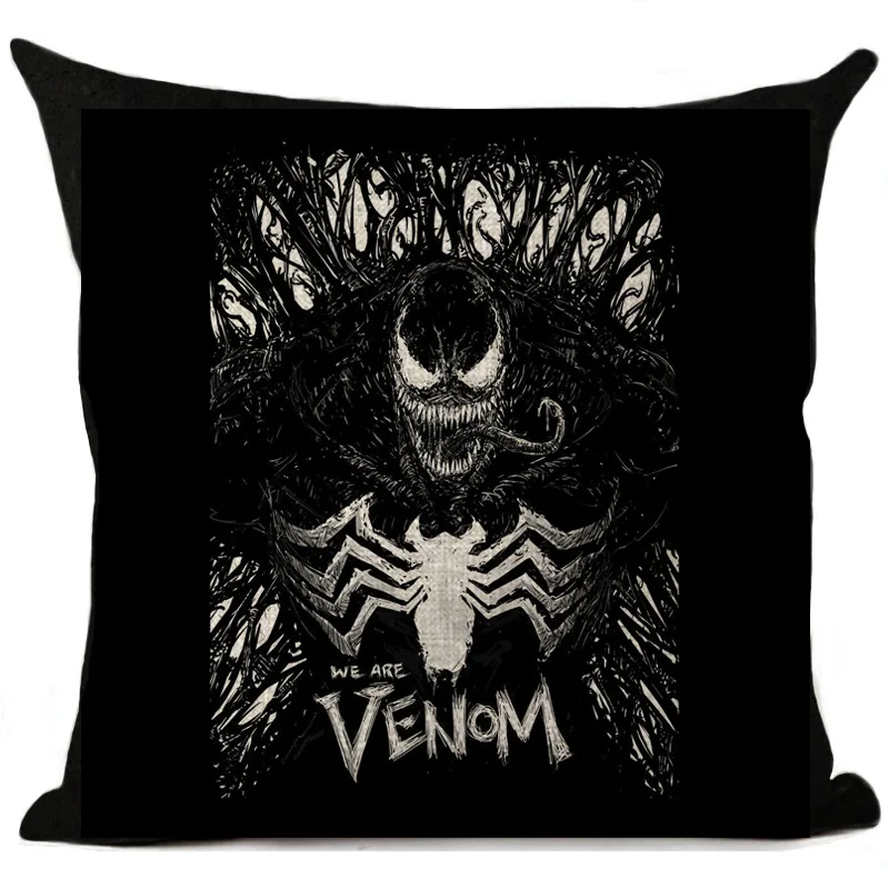 Наволочка для подушки Venom, льняная наволочка для дивана автомобиля, декоративная наволочка для Хэллоуина, декоративная подушка для дома 45*45 см - Цвет: 2