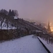 City lit up at night  Esslingen am Neckar  Stuttgart  Baden-Wurttemberg  Germany Poster Print (18 x 6)