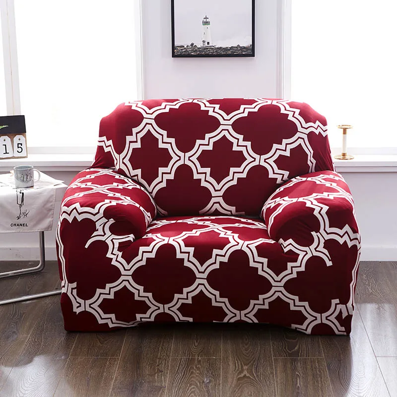 Геометрический чехол для дивана, Хлопковый чехол, все включено, плотный стул для влюбленных, секционный чехол для дивана, угловой диван, чехлы для гостиной - Цвет: Color4