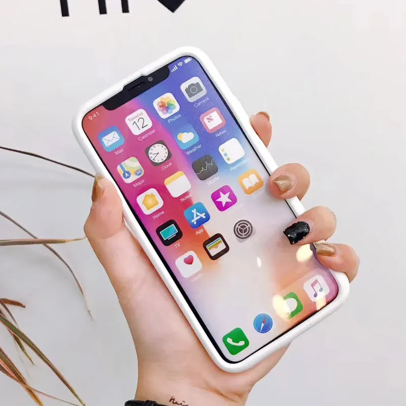 Portefeuille For iPhone X Case Liquid Silicone Gel Rubber Shockproof Cover for Apple iPhone 7 Plus 8 6 6S Coque Capa Accessories (7)