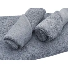 380gsm Edgeless микрофибра ткань без верхних краев детализированное полотенце для полировки отделки автомобильная мойка водопоглощающее полотенце