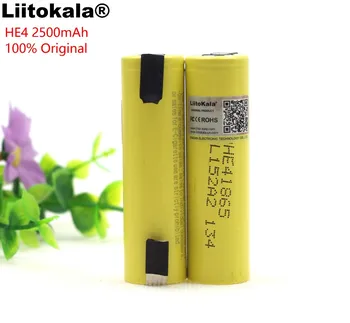 

New liitokala Original 3.7 V 18650 he4 2500 mAh battery 20A 30A discharge electronic special lithium battery+Nickel (welding)