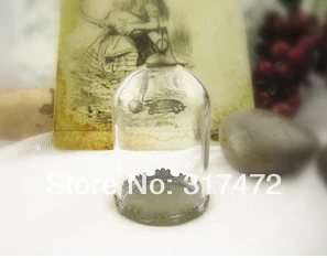 20set/lot 38*25mm Glass vial Bubble glass dome with 25mm antique bronze base cap connector DIY charm pendants | Украшения и