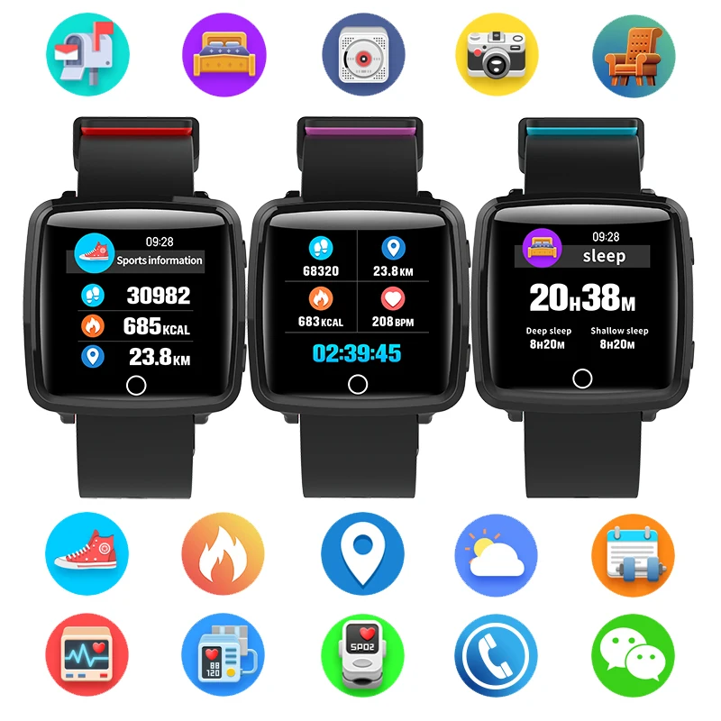 

bestseller sport smart bracelet support heart rate monitor remote blood pressure oxygen fitness tracker waterproof wearable band