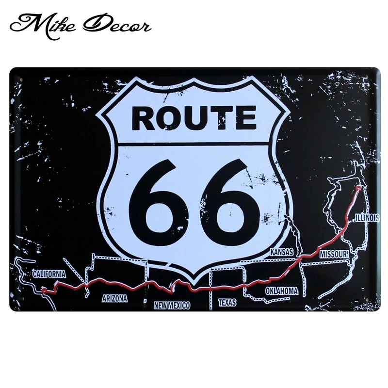 [Mike86] Garage Route 66 винтажная металлическая табличка для бара, домашний декор, антикварная настенная художественная AA-1015 20*30 см - Цвет: A 817