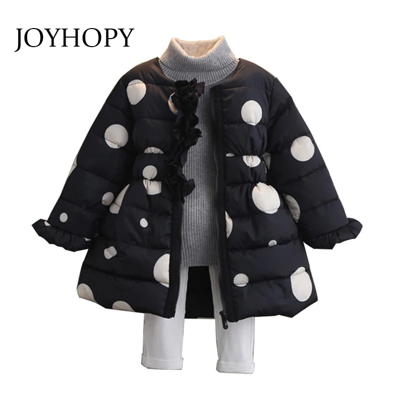 JOYHOPY/Модная женская обувь на плоской Детская верхняя одежда Куртка с хлопковой