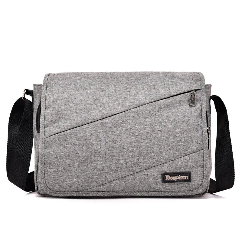 Новая мужская сумка-мессенджер, высокое качество, сумка на плечо для женщин, деловая дорожная сумка через плечо, мягкая ручка, полиэфирная Сумочка, сумки серого цвета - Цвет: deep grey