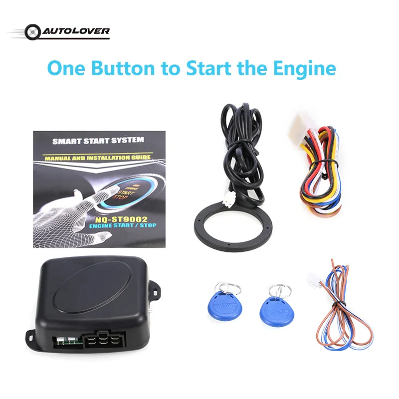 9002 Car Engine Starter Button One Push Start Stop Immobilizer RFID