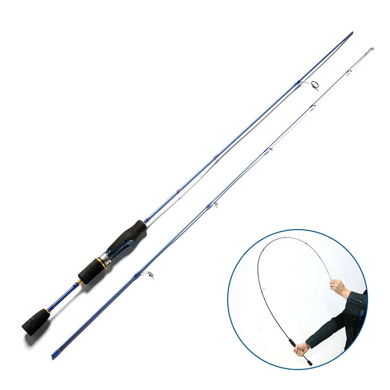 

UL Spinning Rod Ultralight Spinning Rods Fast Action Carbon Lure Rod Pesca Canne Da Spinning 2 Sections 1.8m 1.5-5g Lure Wt
