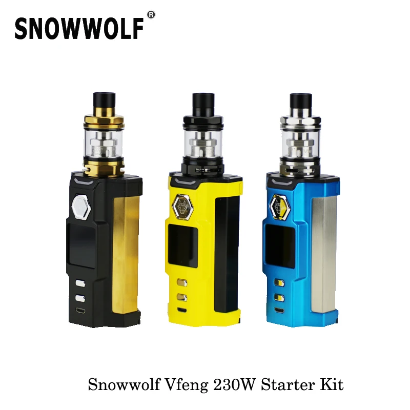 230 W оригинальные электронные сигареты Sigelei Snowwolf Vfeng Starter Kit поле Mod 3 мл емкость 2019 механический ультрасовременный парогенератор испаритель
