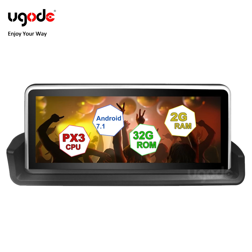 

Ugode Android 7.1 Car GPS Navigation System 10.25" IPS Super wide Screen for BMW 3 series E90 E91 E92 E93 enjoy music in car