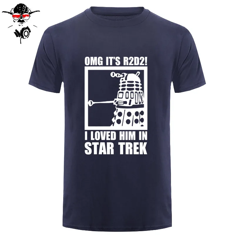 Новая летняя забавная футболка OMG It's R2D2 далек Звездные войны Dr Who Trek хлопковая футболка для мужчин - Цвет: 2