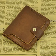 Мужской кошелек из натуральной кожи ручной работы для короткого стиля 5302-2