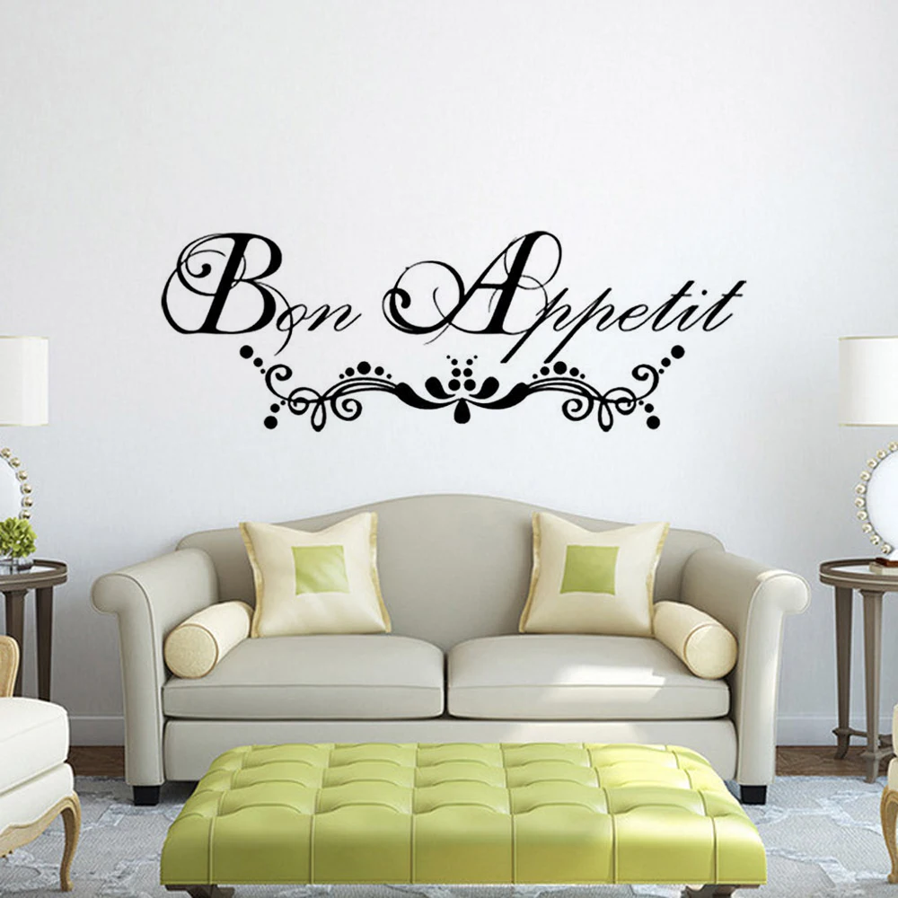 France good appetite Restaurant Kitchen Wall Stickers Home Decor PVC waterproof Art wallpaper JG1190